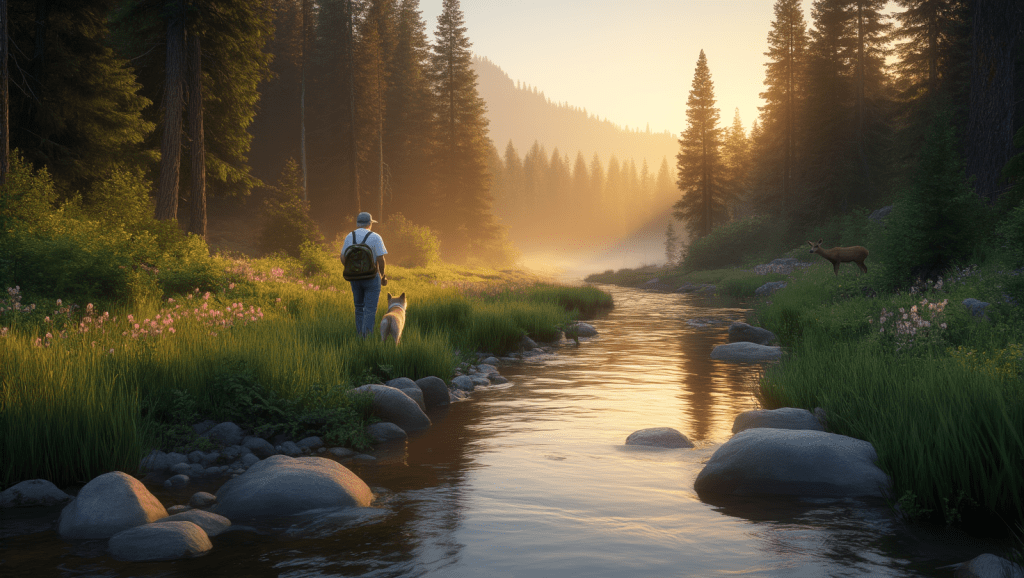 La Rivière… La Balade de Granpa et de Petit Cairn Terrier. (une vidéo + des&nbsp;illustrations)